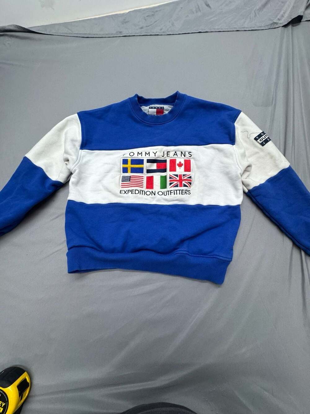 Tommy Jeans Expedition Outfitters Sweatshirt Size S Flag Embroidered